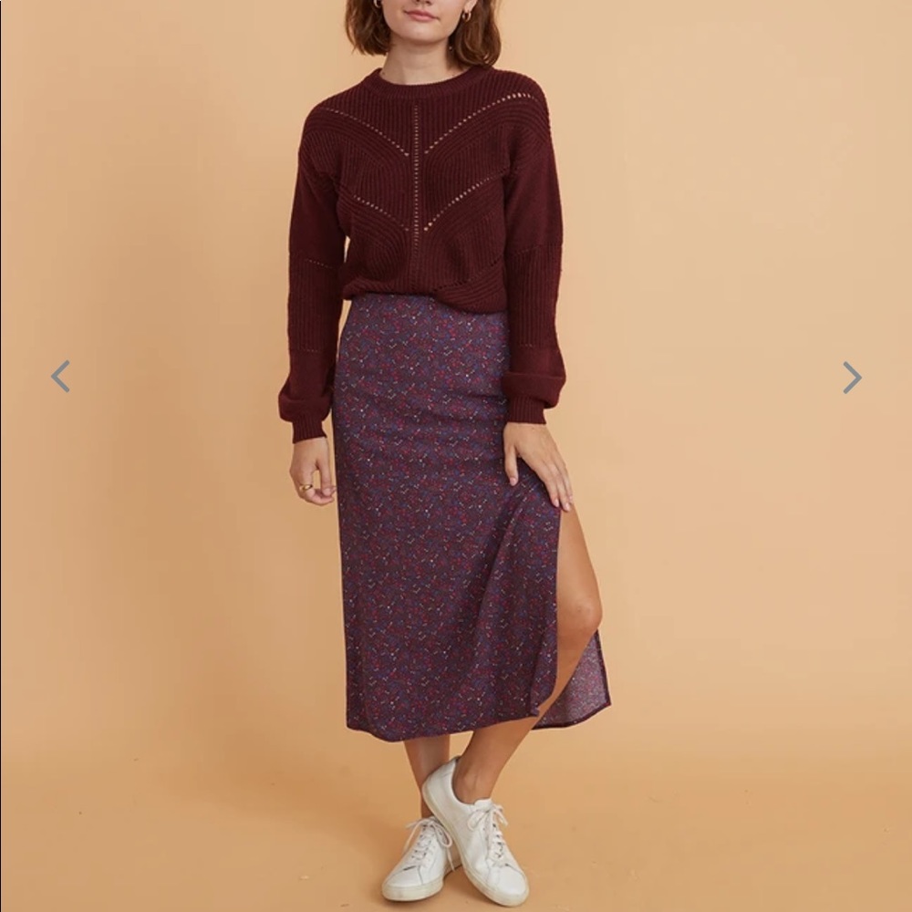 NWT Marine Layer Ryan Midi Slip Skirt
